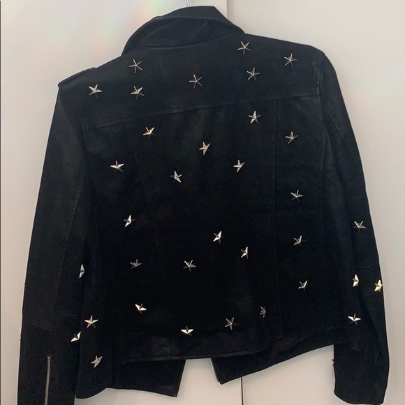 Black suede star studded jacket - Picture 2 of 5